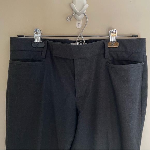 GAP Modern Boot Dress Pants Charcoal, Dual Slit Pockets. - Picture 5 of 9